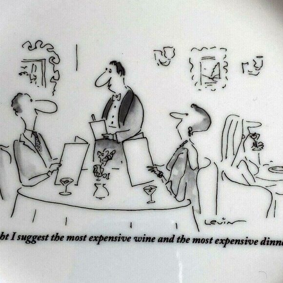 Vintage 1998 Restoration Hardware The New Yorker Exclusive   8” Cartoon Plate - Picture 2 of 4